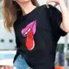 Carlos Kremmer tongue t shirt, tongue shirt, black tongue t shirt