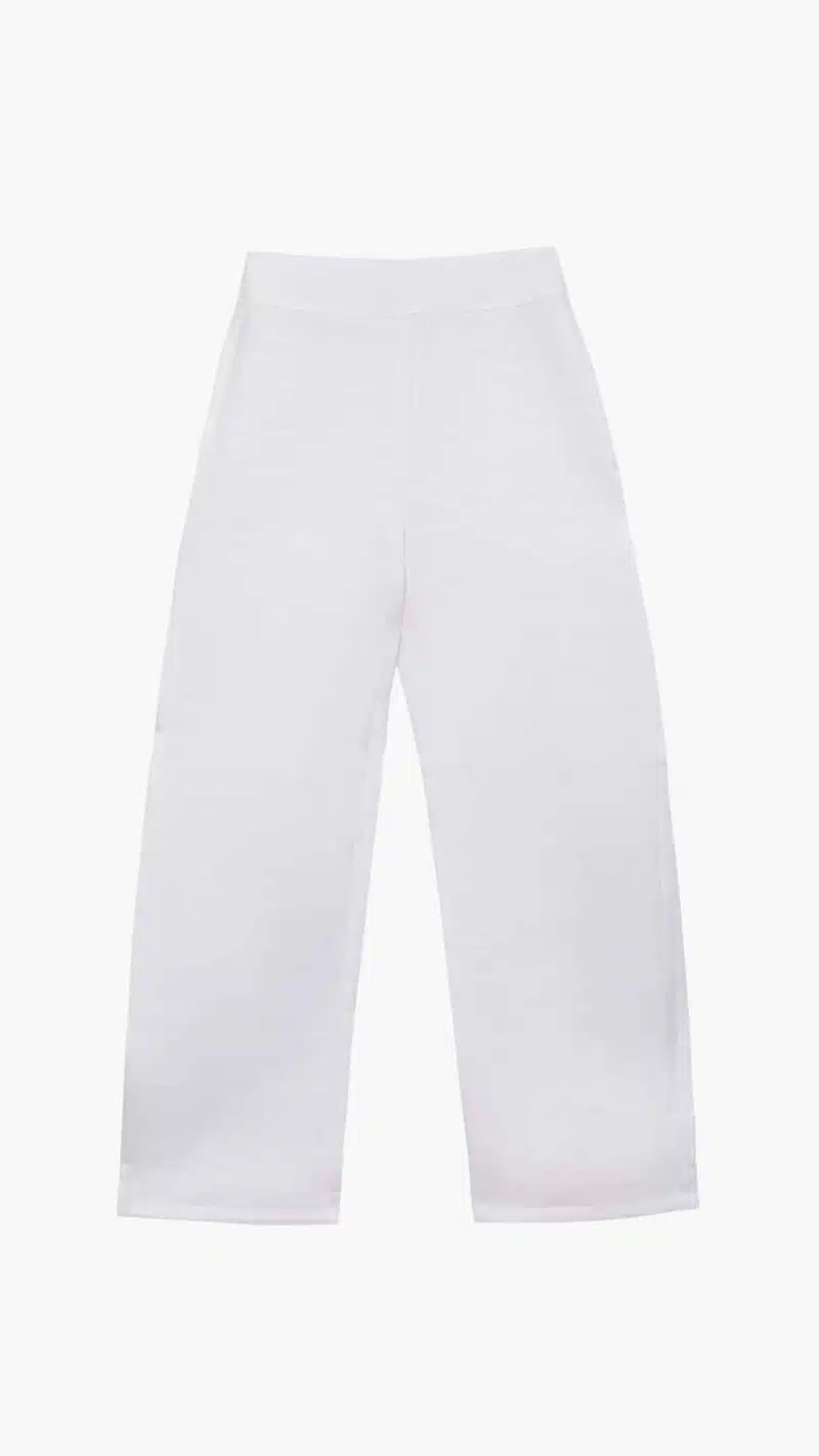 White Linen Dress Pants by Carlos Kremmer