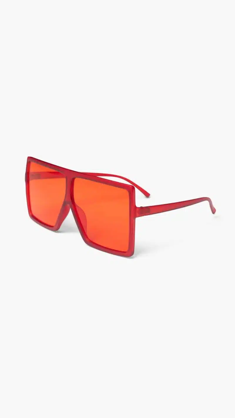 Trendy 80s Pop Red Color Oversize Sunglasses by Carlos Kremmer