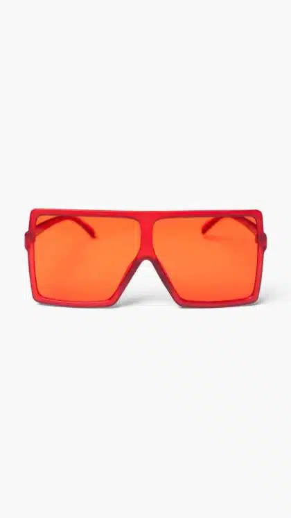 Trendy 80s Pop Red Color Oversize Sunglasses by Carlos Kremmer