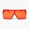 Trendy 80s Pop Red Color Oversize Sunglasses by Carlos Kremmer